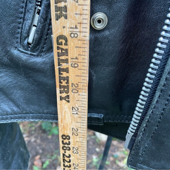 Vintage Harley Davidson black leather motorcycle jacket mens 42 - Picture 3 of 10